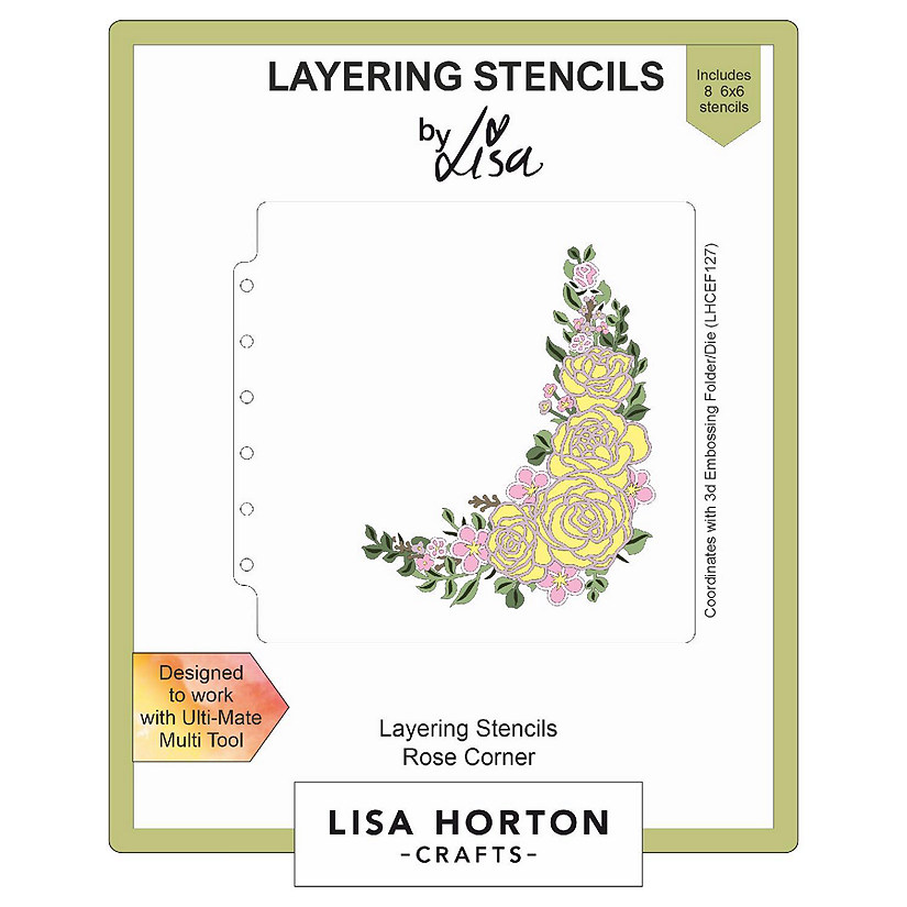 Lisa Horton Crafts Layering StencilsRose Corner Oriental Trading