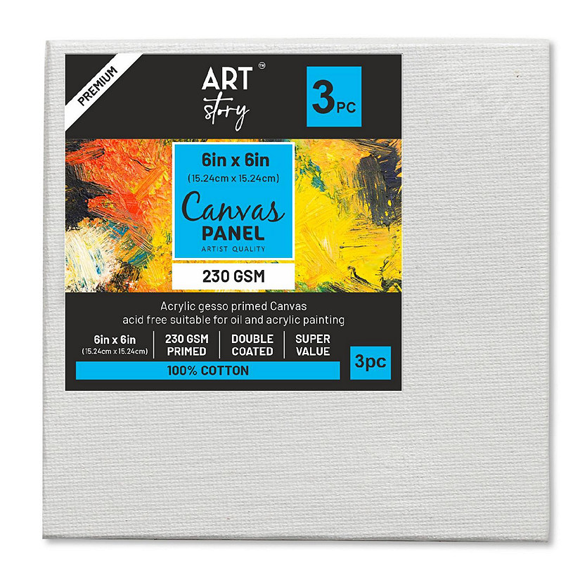 Little Birdie Canvas Panel MDF Board 6"X6" 3/Pkg-6"X6" Image