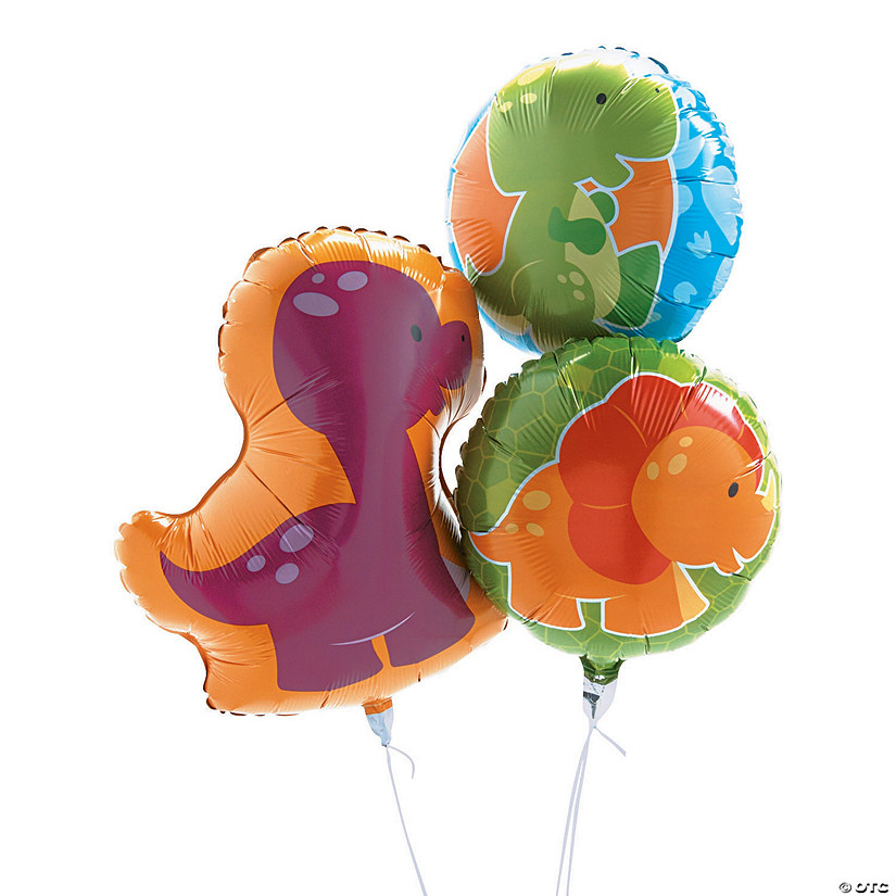 Little Dino 18" - 24 1/4" Mylar Balloons - 3 Pc. Image