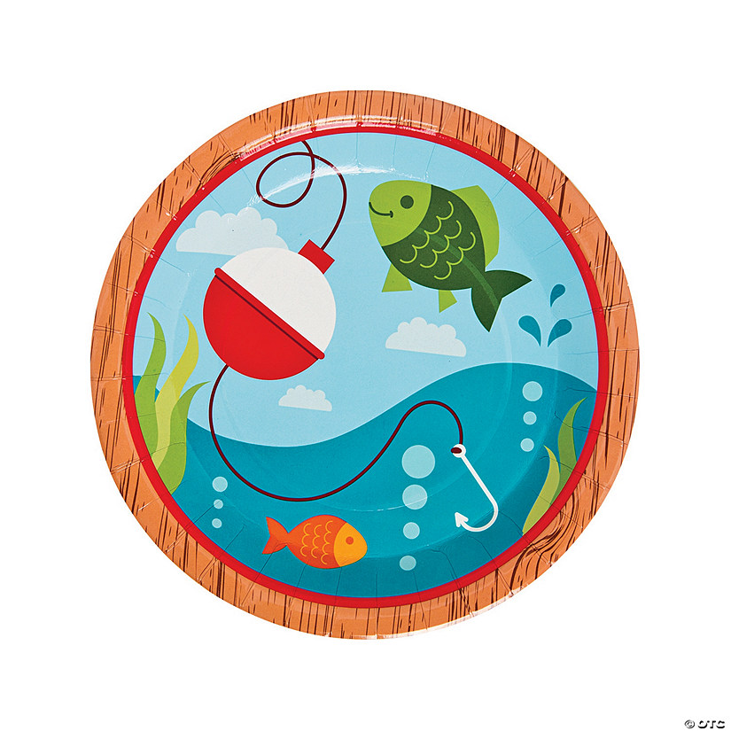 Little Fisherman Party Paper Dinner Plates - 8 Ct. Image