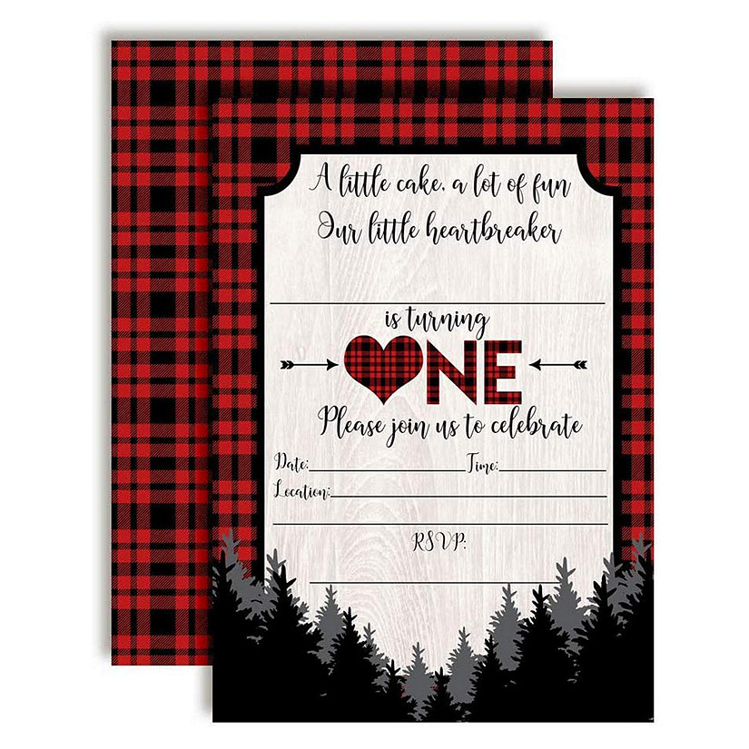 Little Heartbreaker First Birthday Invitations 40pc. by AmandaCreation Image