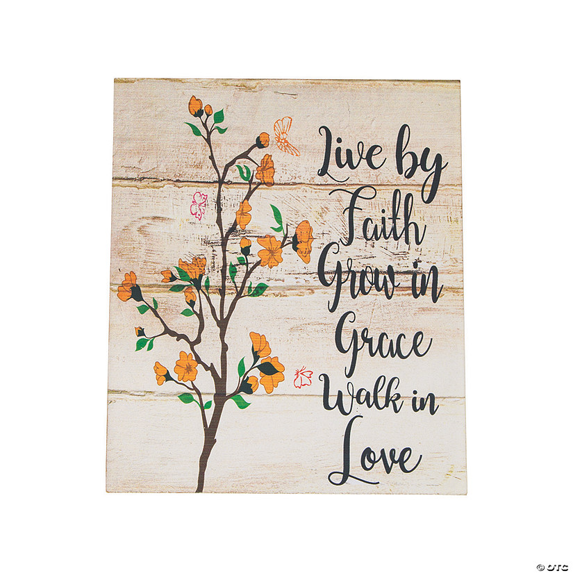 Live By Faith Wall Sign Image