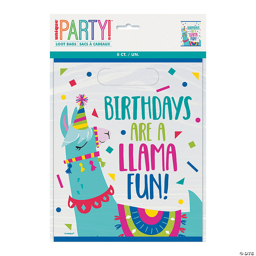 Llama Birthday Goody Bags - 8 Pc. Image
