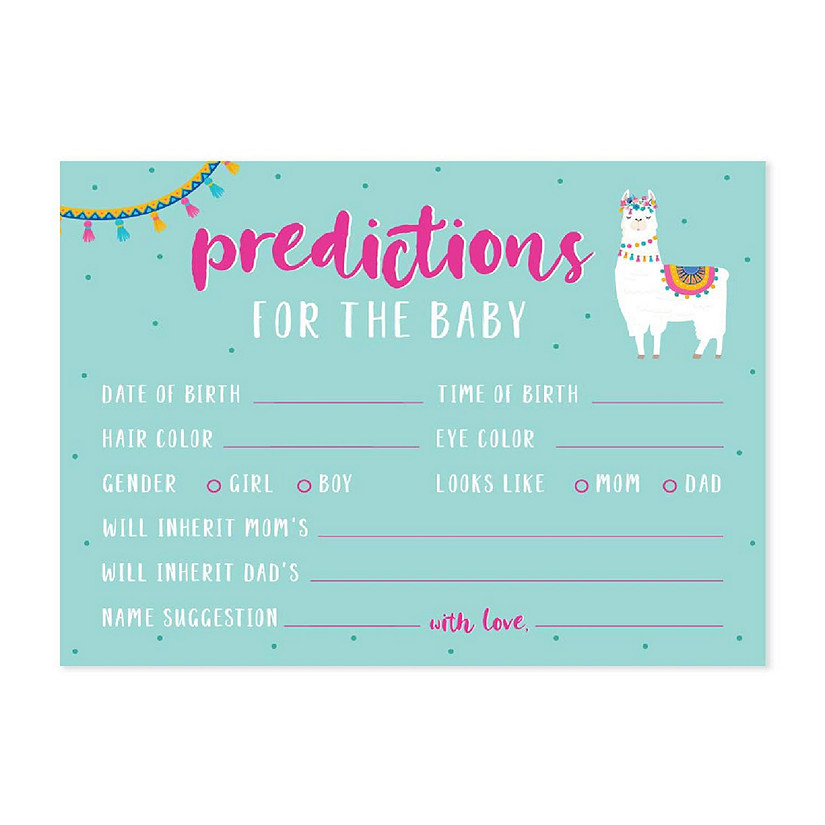 Llama Cactus Baby Predictions, 24pk Image