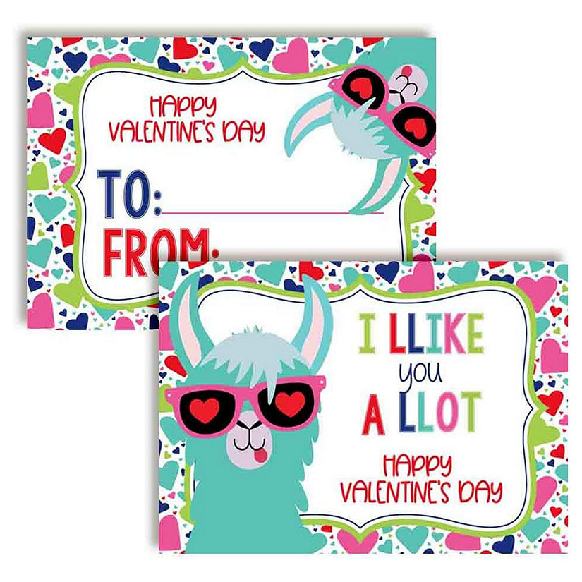 Llama Classroom Valentines 30pc. by AmandaCreation Image
