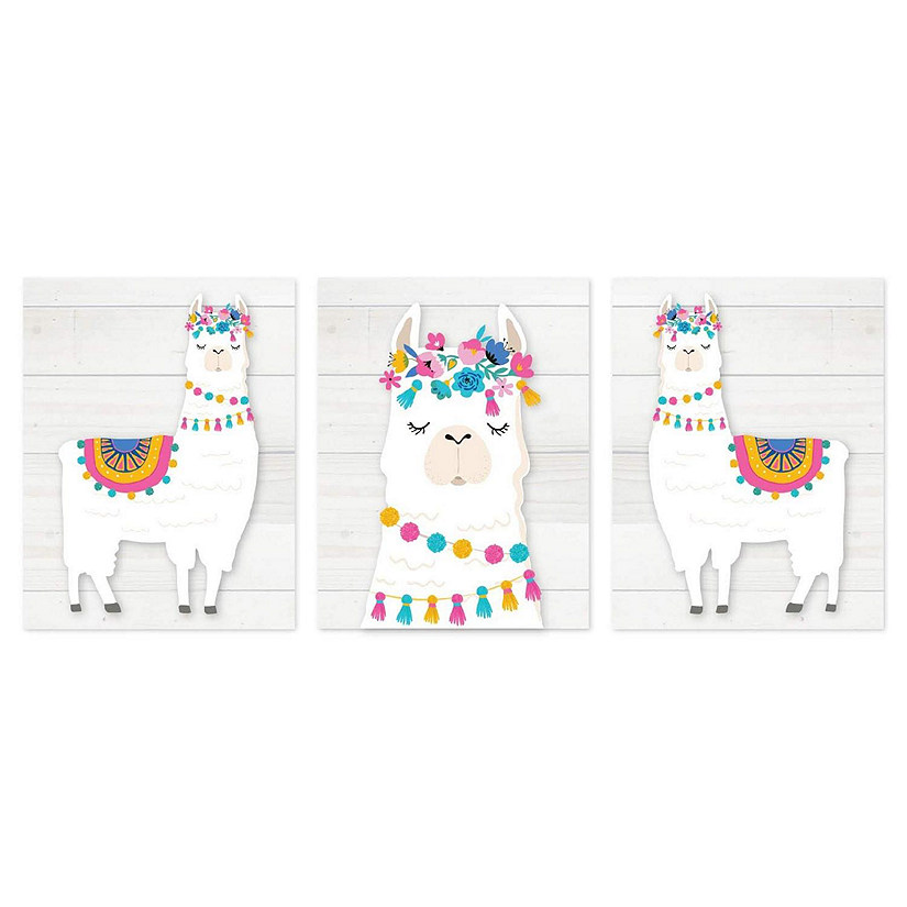 Llama Head Prints Rustic 8.5x11in 3pk Image