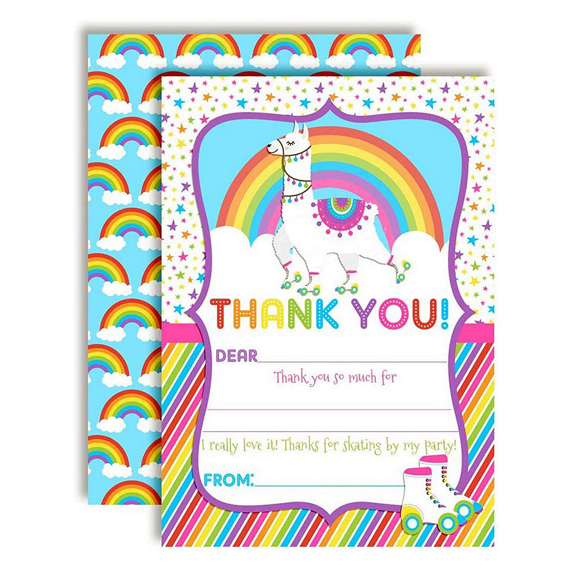 Llama Rollerskating Thank You 20pc. by AmandaCreation Image