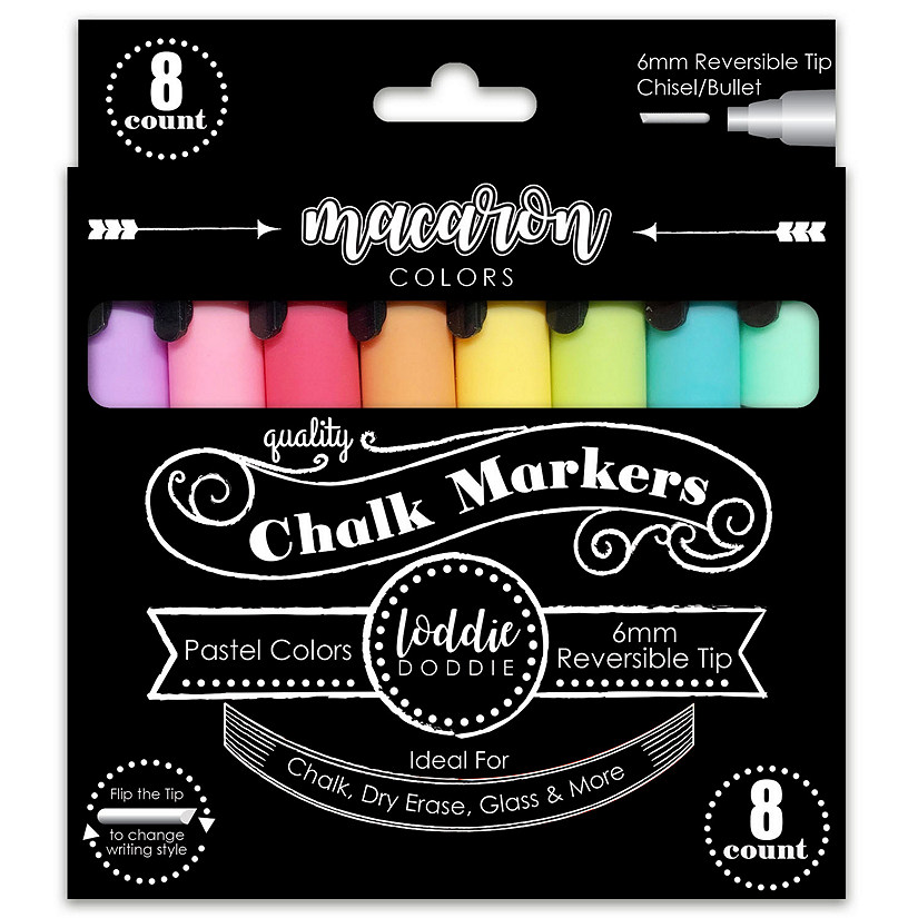 Loddie Doddie - 8ct Liquid Chalk Markers - Macaron Pastel Colors Image