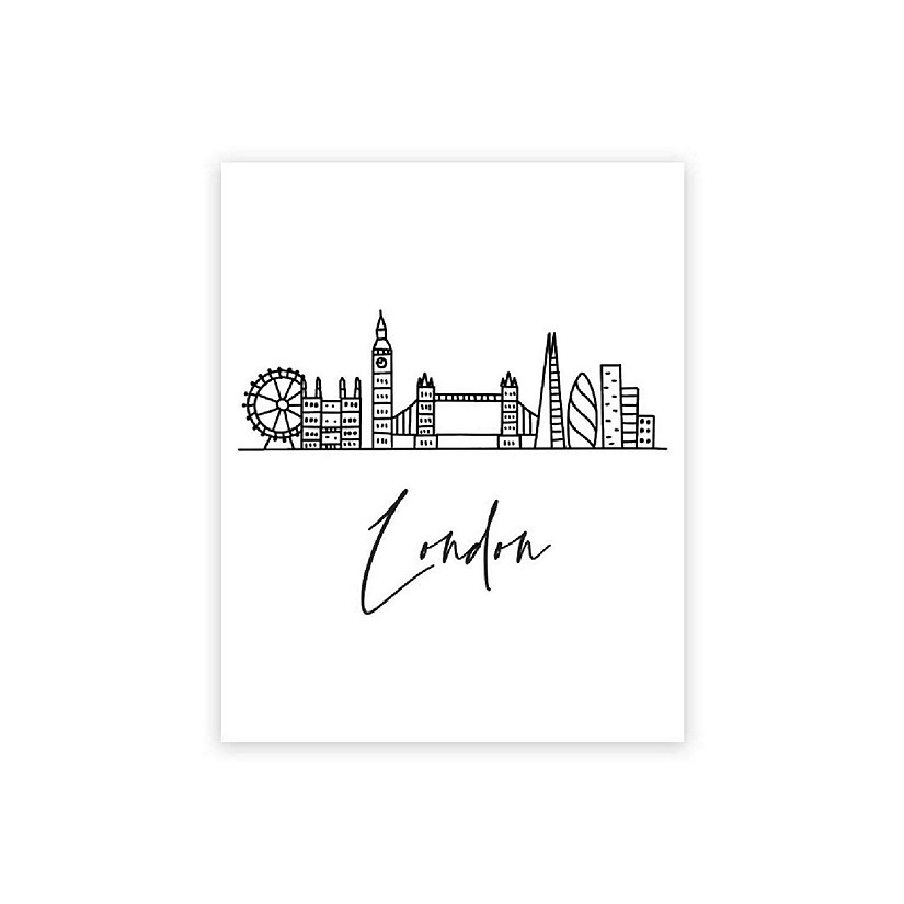 London Skyline BW 16x20in 1-Pack Image