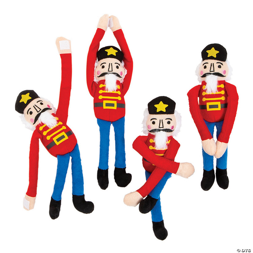 Long Arm Stuffed Nutcrackers - 12 Pc. Image