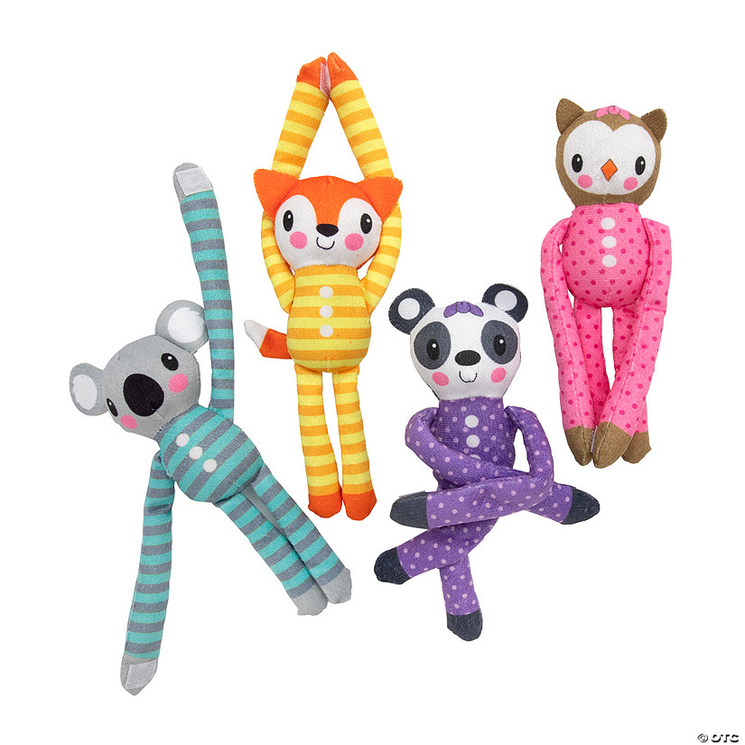Long Arm Stuffed Pajama Animal Buddies - 12 Pc. Image