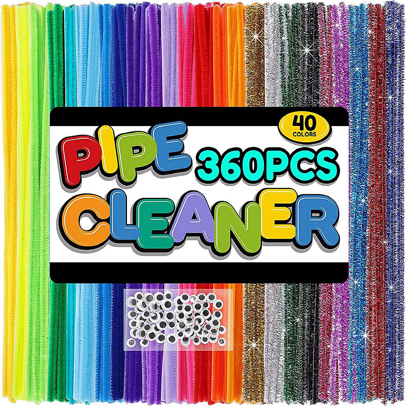 Loomini, Assorted Colors, Shop Pipe Cleaners - with Glue Eyes, 1 set Image
