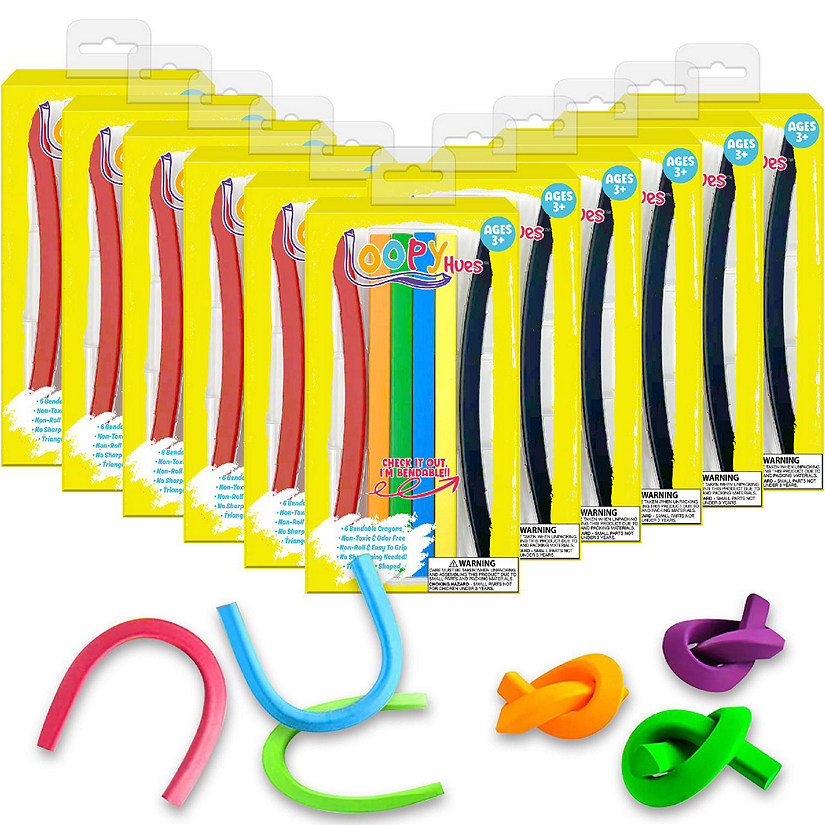 Loopy Hues Triangular Shaped Bendable Crayons - 6 Per Pack,  48 Packs Image