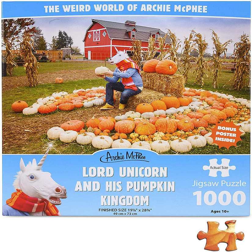 Lord Unicorn and His Pumpkin Kingdom 1000 Piece Jigsaw Puzzle Image