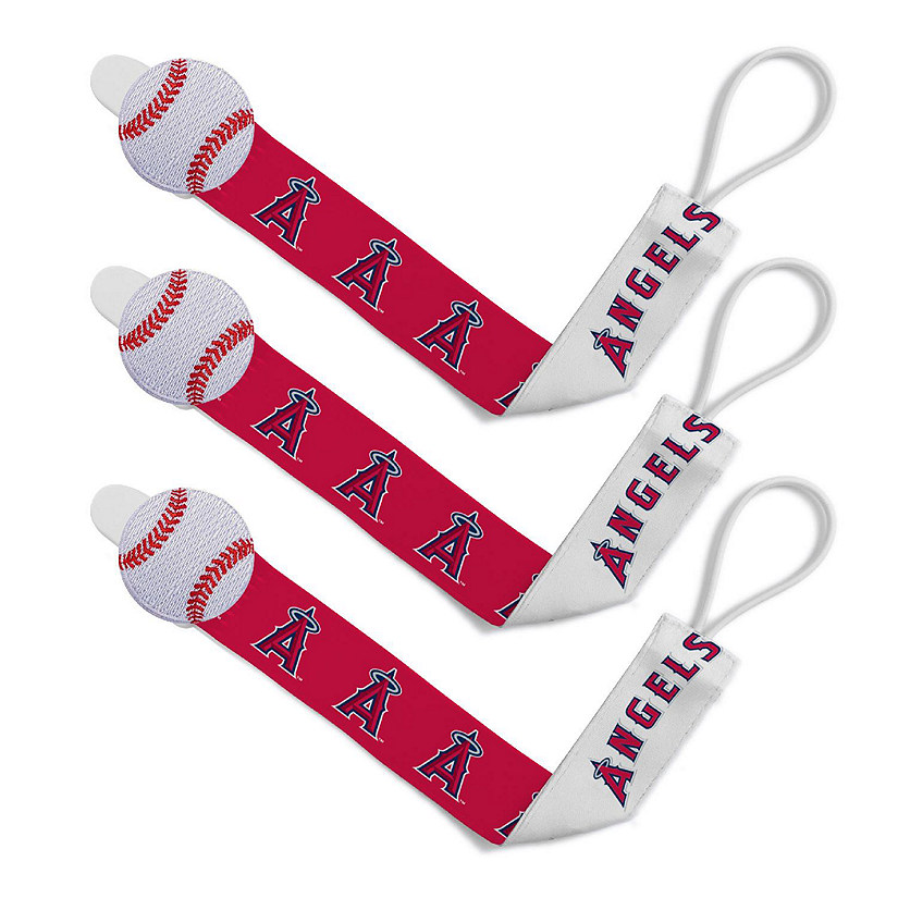 Los Angeles Angels - Pacifier Clip 3-Pack Image