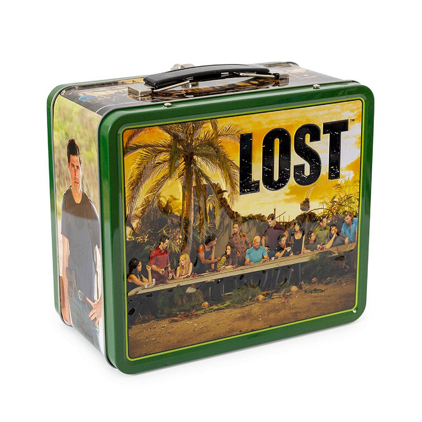 LOST Cast Metal Tin Lunch Box Tote  8 x 7 x 4 Inches Image