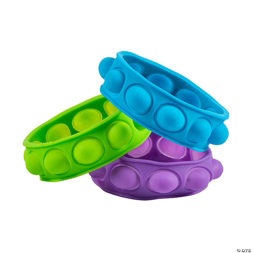 Lotsa Pops Popping Toy Colored Bracelets - 12 Pc. Image