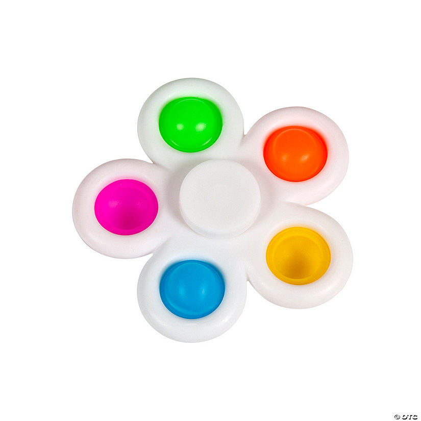 Lotsa Pops Popping Toy Flower Fidget Spinners - 12 Pc. Image