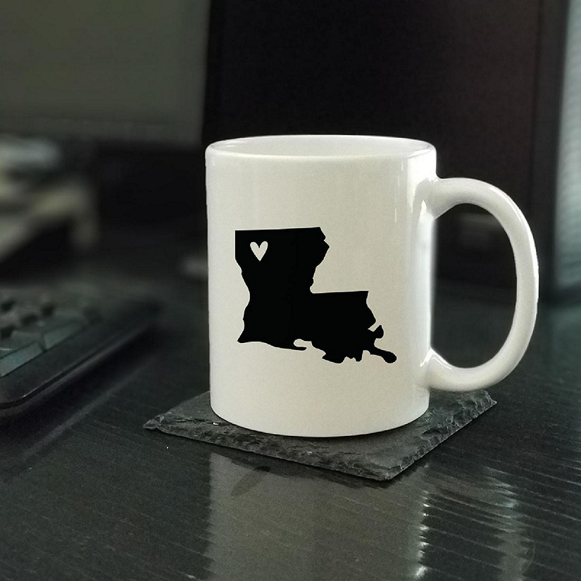 Louisiana State Heart Ceramic Mug Image