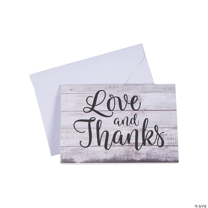 Love & Thanks Thank You Cards - 12 Pc. Image