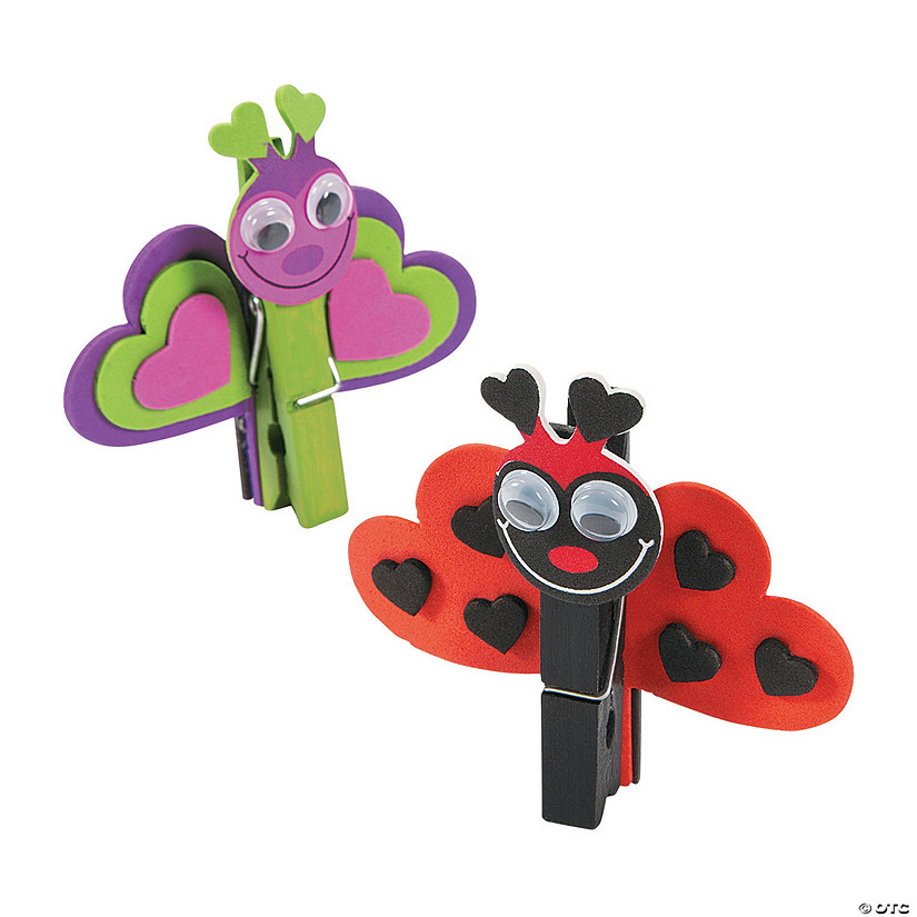 Love Bug Clothespin Craft Kit Makes 12