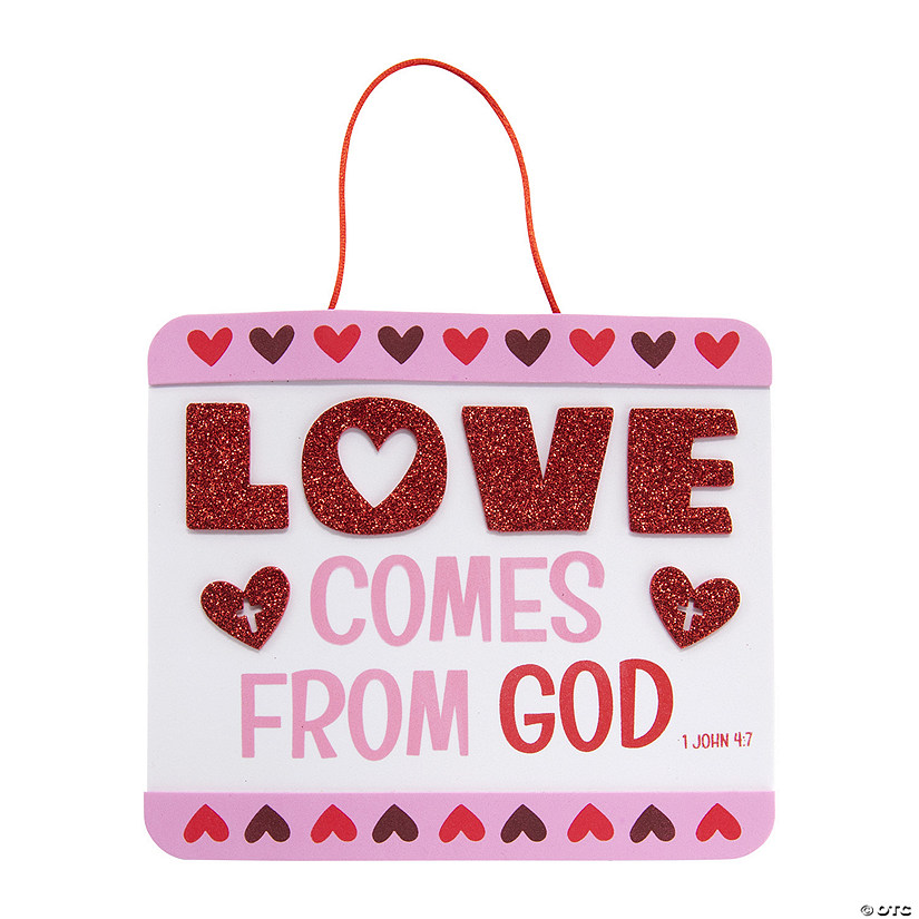 Love Comes From God Sign Craft Kit - Makes 12 Image