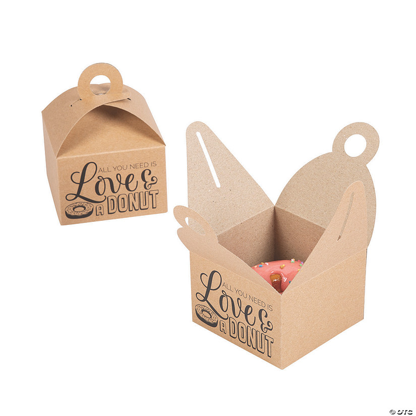 Love Donut Favor Boxes with Handle - 12 Pc. Image