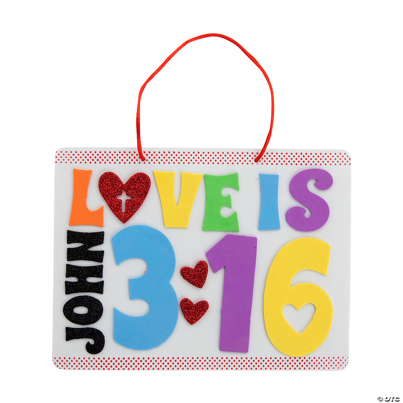Love Is John 3:16 Sign Craft Kit - Makes 12 Image