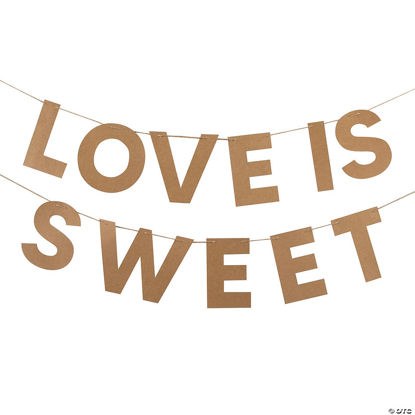 Love Is Sweet Kraft Paper Garland - 2 Pc. Image