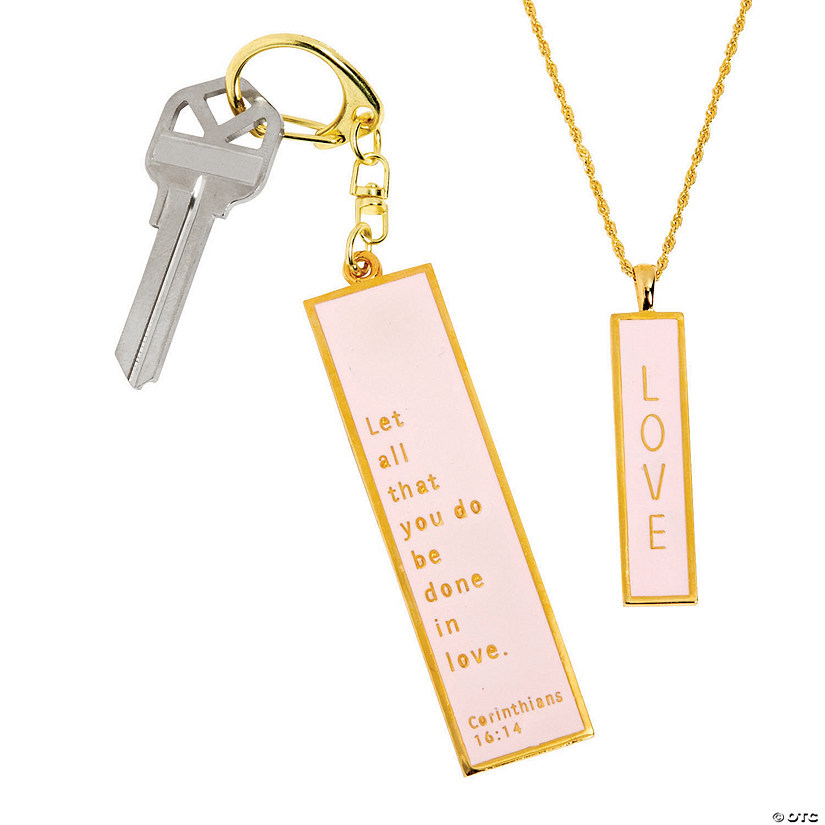 Love Pendant & Key Ring Set Oriental Trading