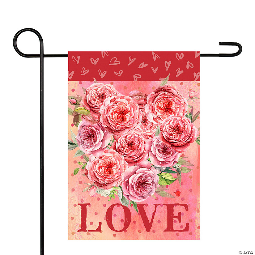 Love Rose Bouquet Outdoor Garden Flag 12.5" x 18" Image