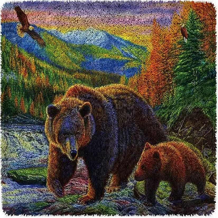Bears Scenery Rug Making Latch Hooking Kit (87x61cm