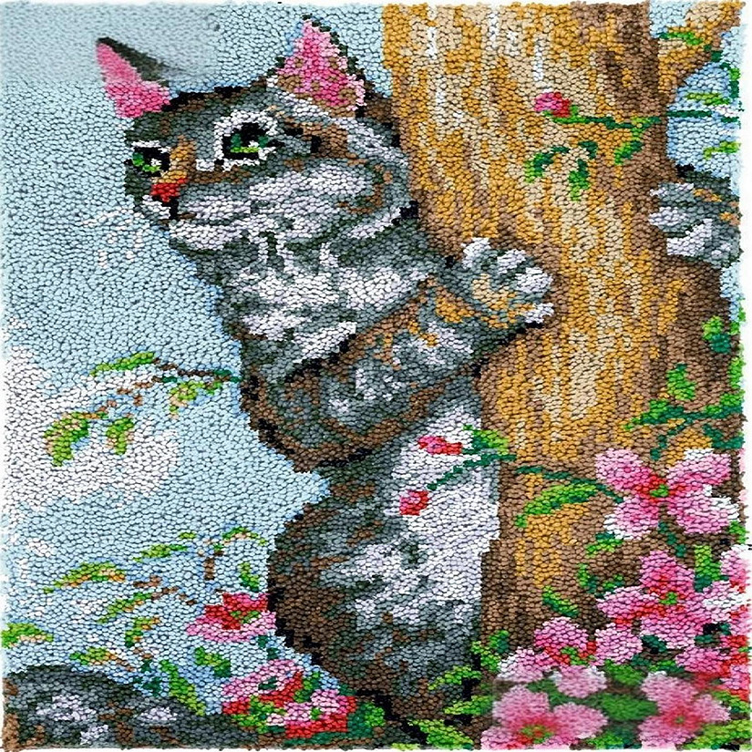Cat in Tree Rug Making Latch Hooking Kit (102x69cm
