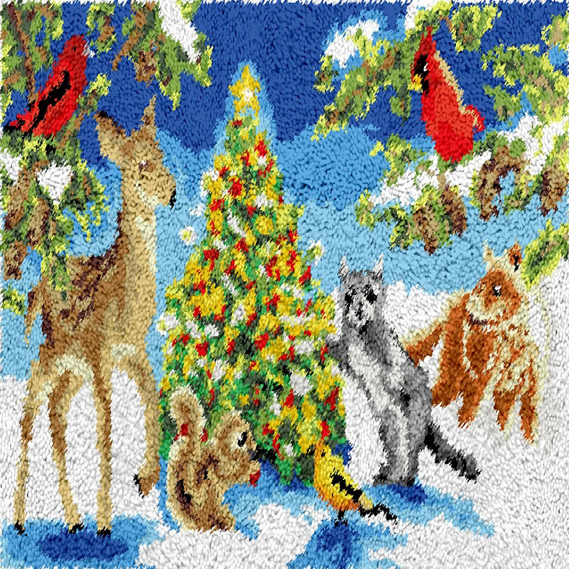 Outdoor Christmas Rug Making Latch Hooking Kit (60x40cm