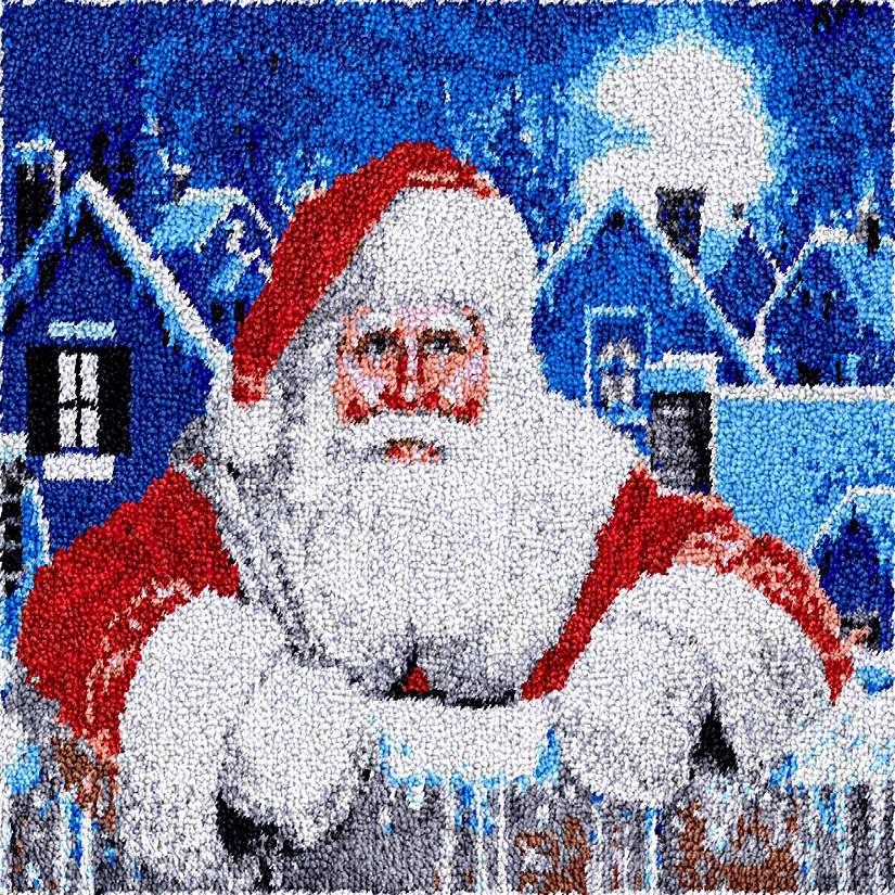 Santa in Town Rug Making Latch Hooking Kit (87x61cm