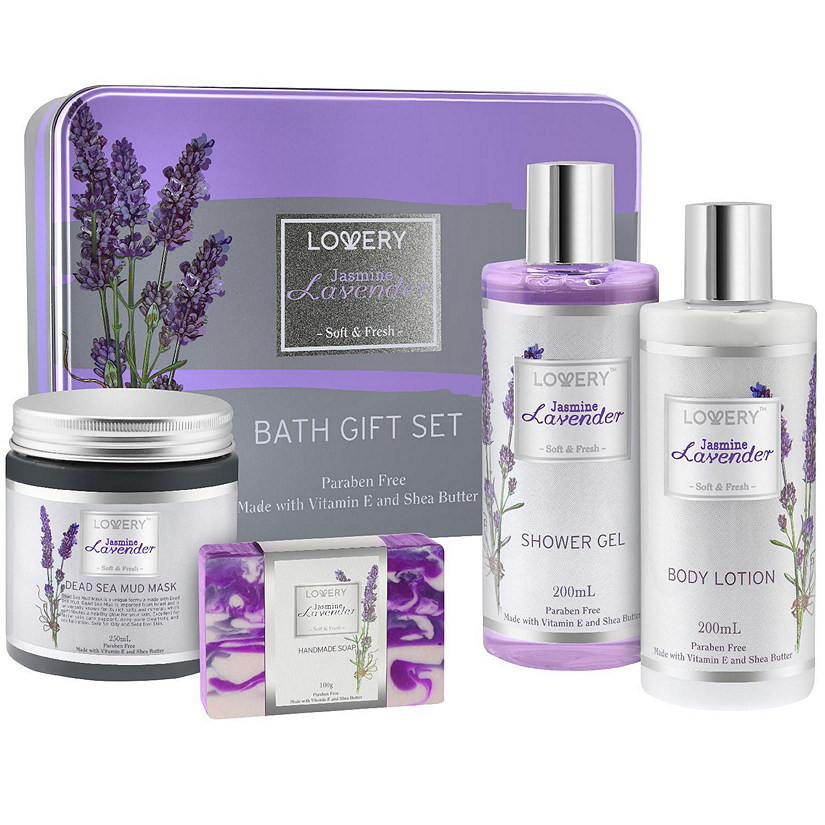 Lovery Jasmine Lavender Bath & Body Gift - Spa with Dead Sea Mud Mask Image