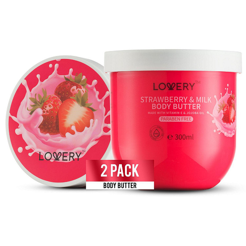 Lovery Strawberry Milk Whipped Body Butter - 2 Pack - for Men & Women Image