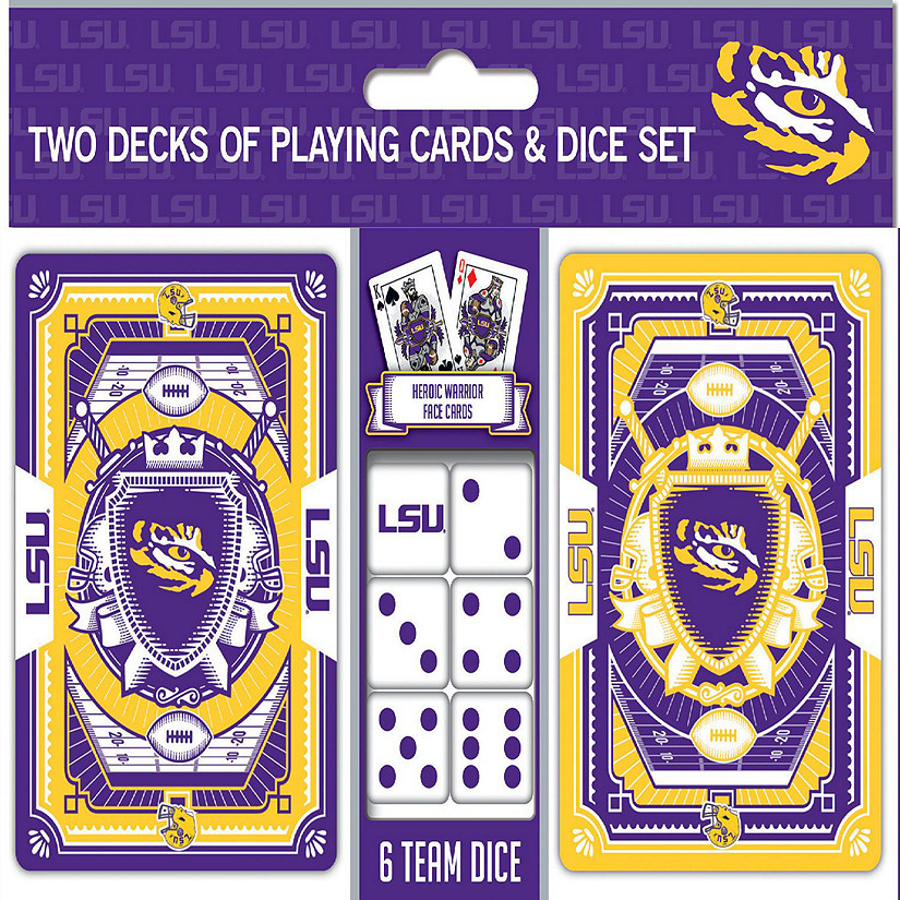 LSU Tigers - 2-Pack Playing Cards &amp; Dice Set Image