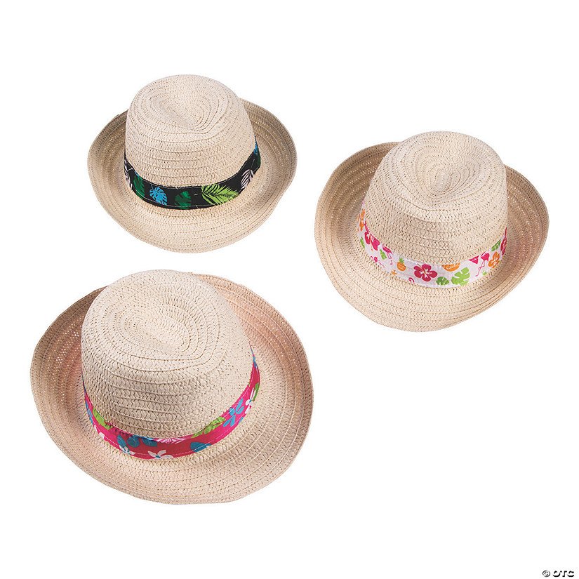 Luau Fedora Hats - 6 Pc. Image