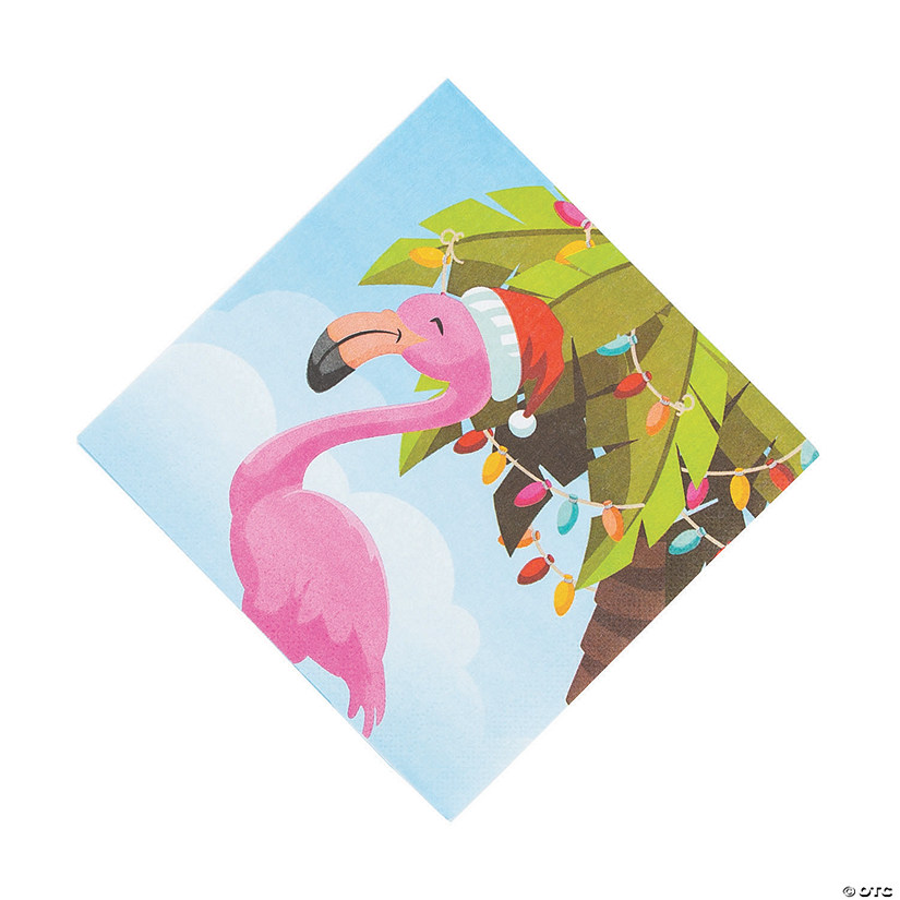 Luau Flamingo Santa Luncheon Napkins - 16 Pc. Image