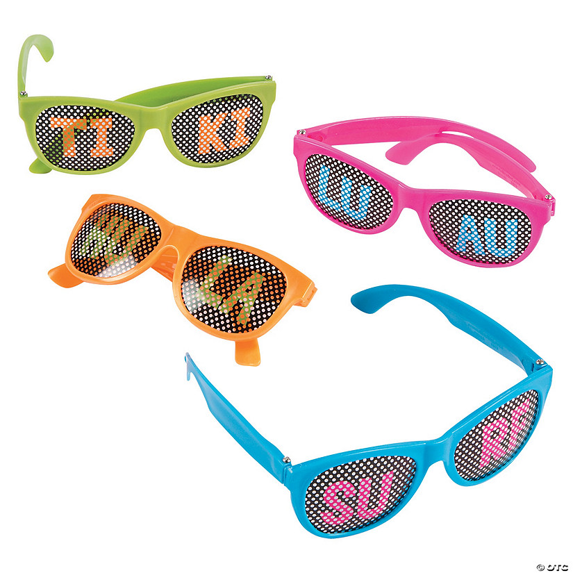 Luau Pinhole Glasses - 12 Pc. Image