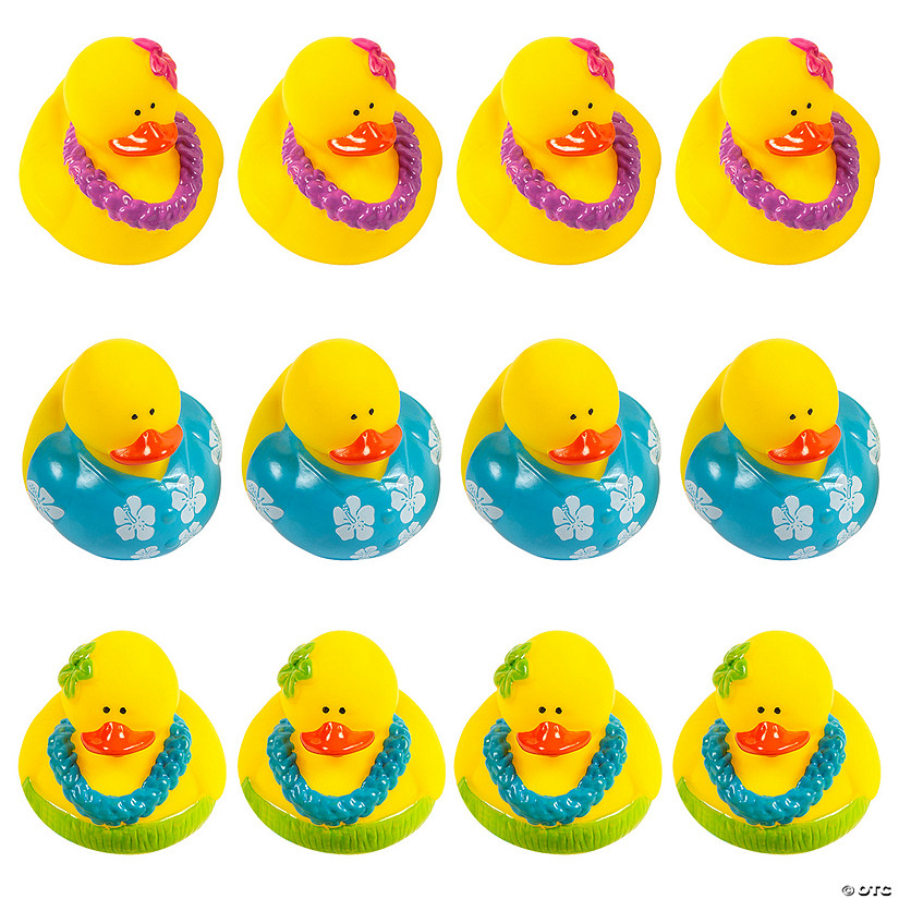 Luau Rubber Ducks - 12 Pc. | Oriental Trading