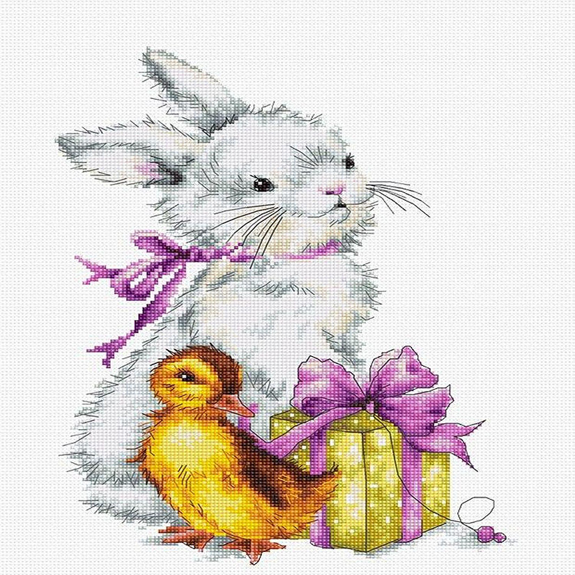 Luca-S - Easter greeting card B1127L Counted Cross-Stitch Kit Image