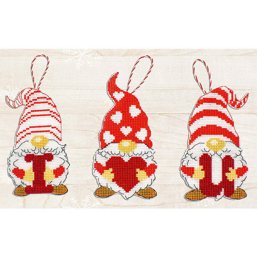 Luca-s Gnomes of Valentine's Day JK031L Counted Cross-Stitch Kit Image