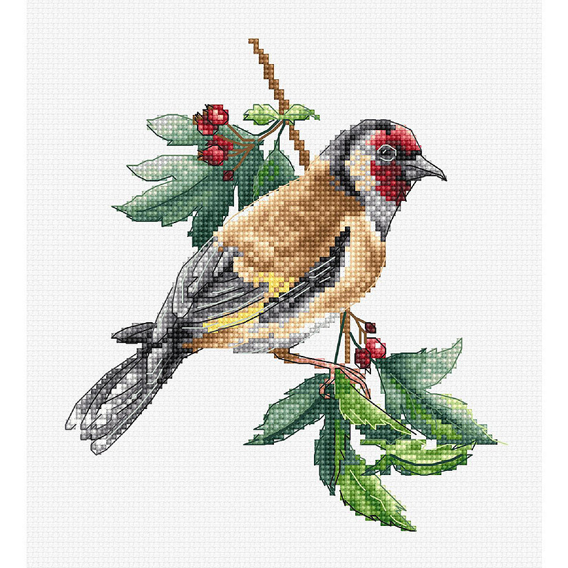 Luca-s Goldfinch Bird B1197L Counted Cross-Stitch Kit Image
