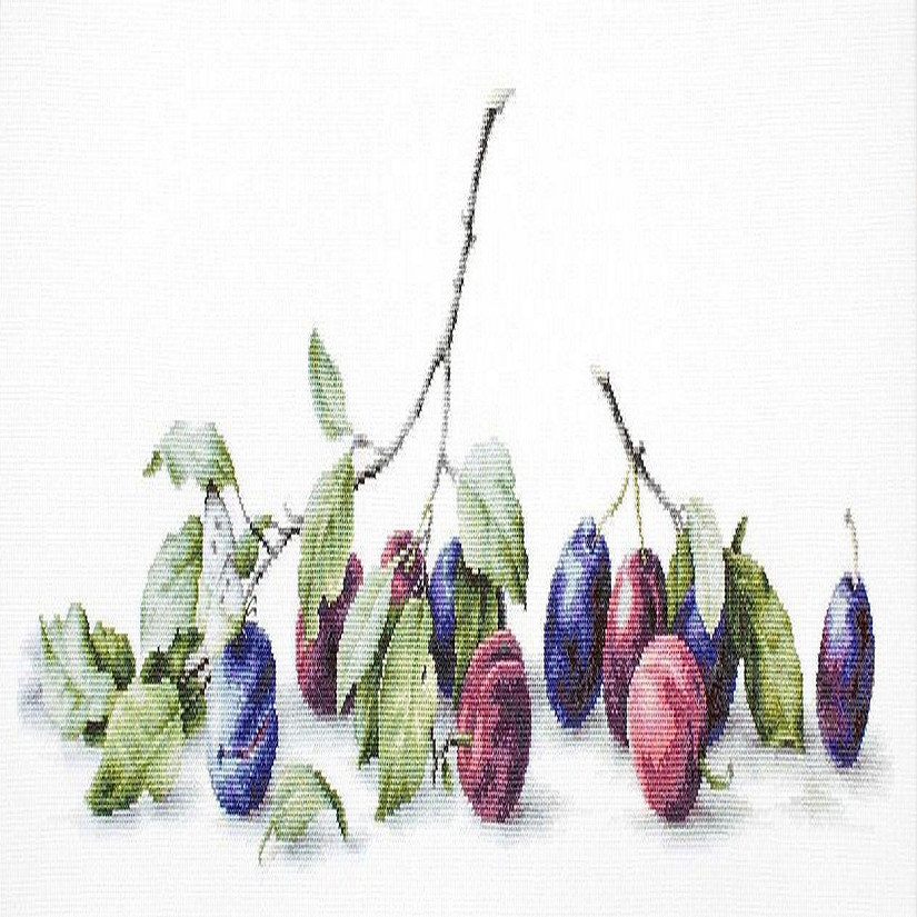 Luca-S - Plums B2257L Counted Cross-Stitch Kit Image
