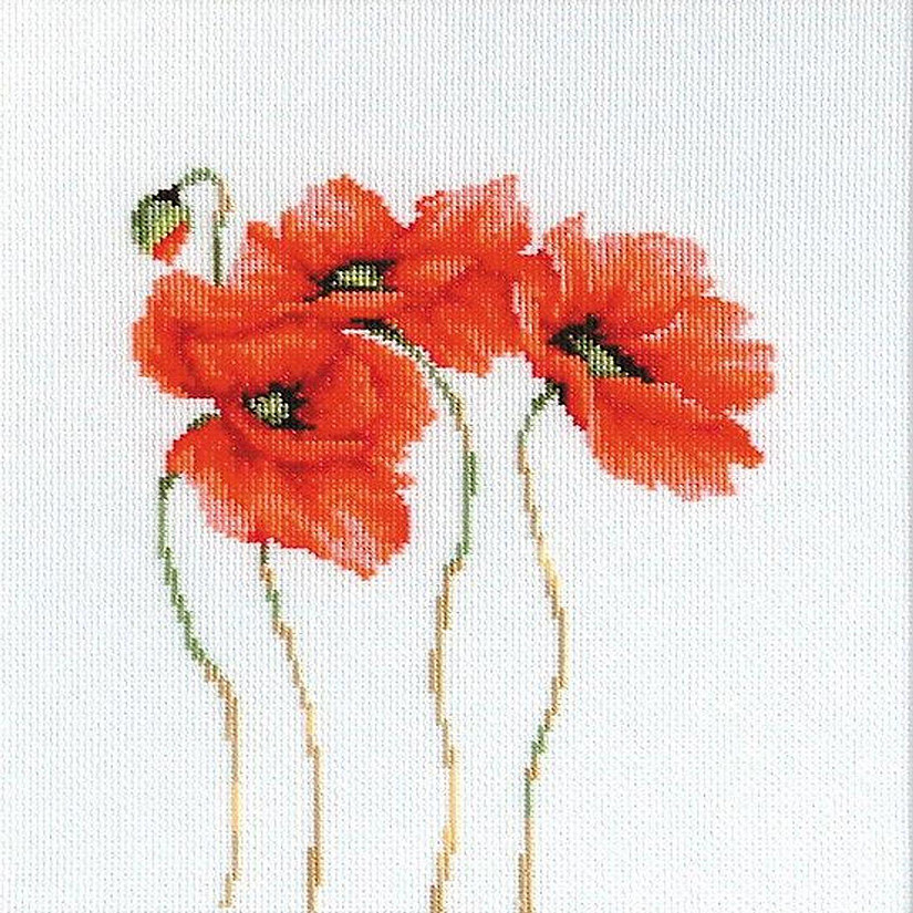 Luca-S - Poppies B2224L Counted Cross-Stitch Kit Image