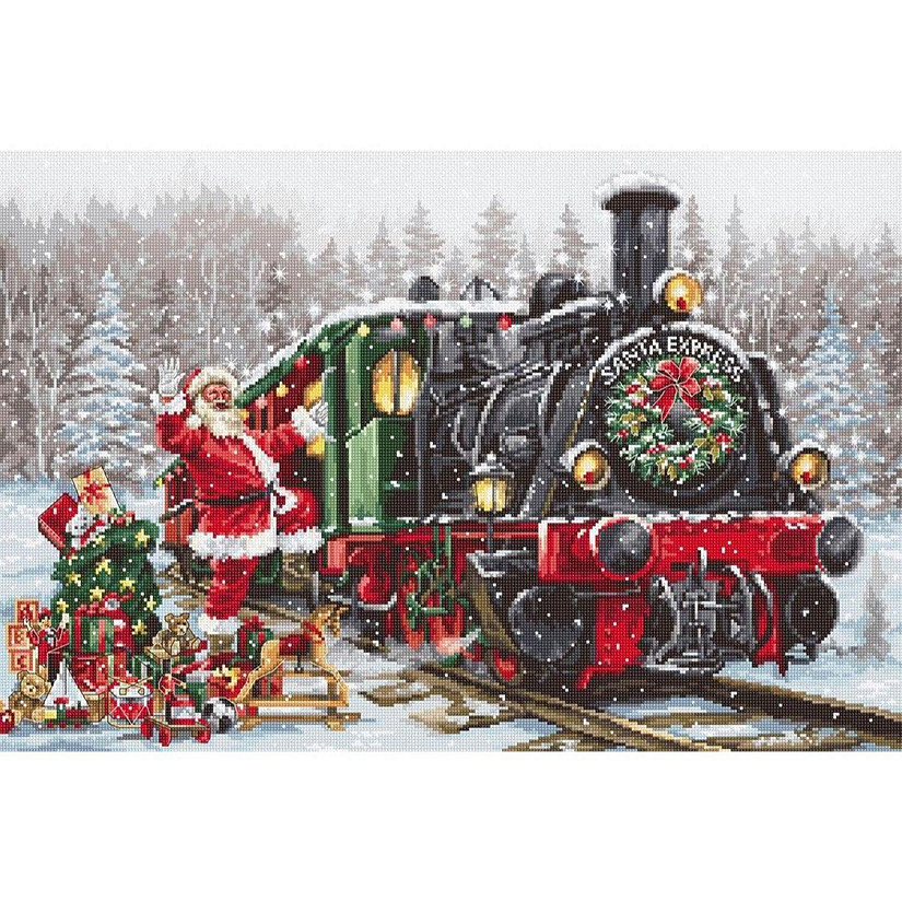 Luca-S Santa's Express B2397L Counted Cross-Stitch Kit Image