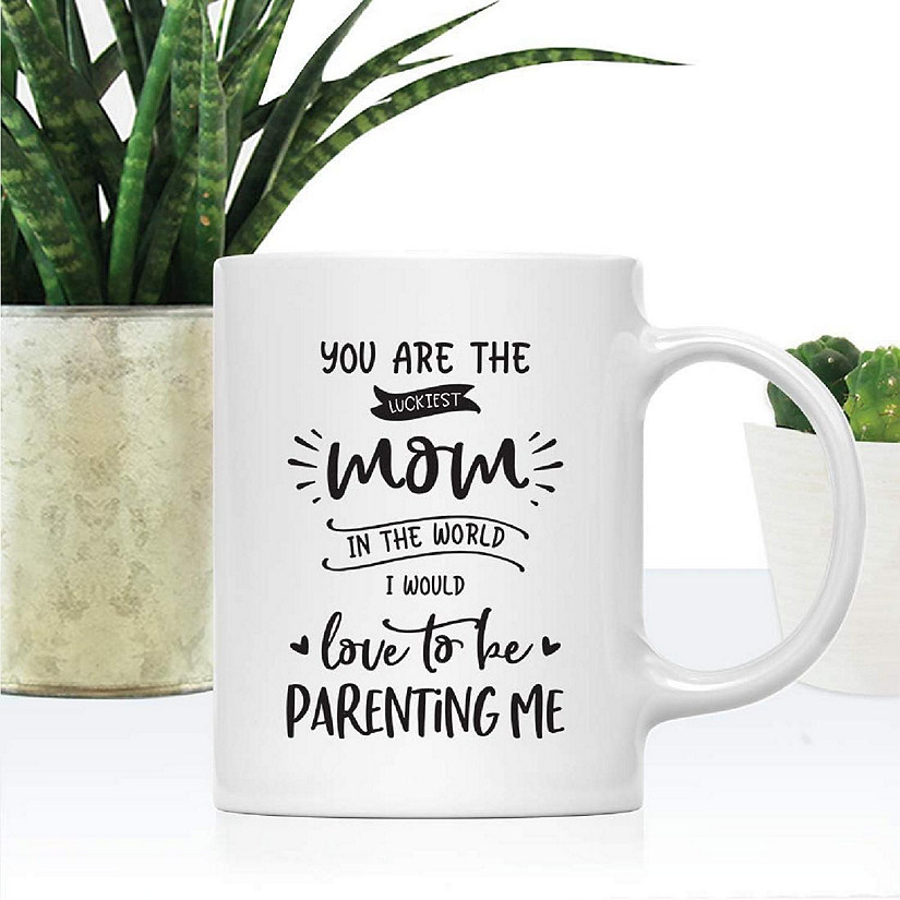 Luckiest Mom Parenting Me Ceramic Mug Image