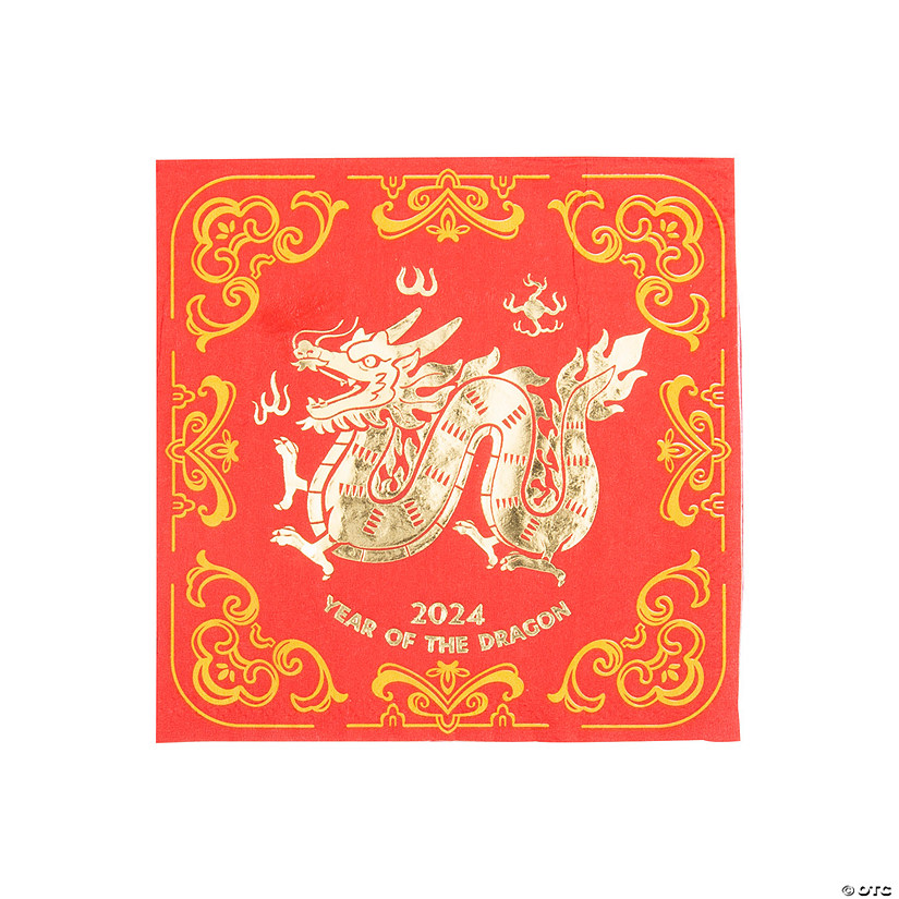 Lunar New Year of the Dragon Beverage Napkins - 16 Ct. Image
